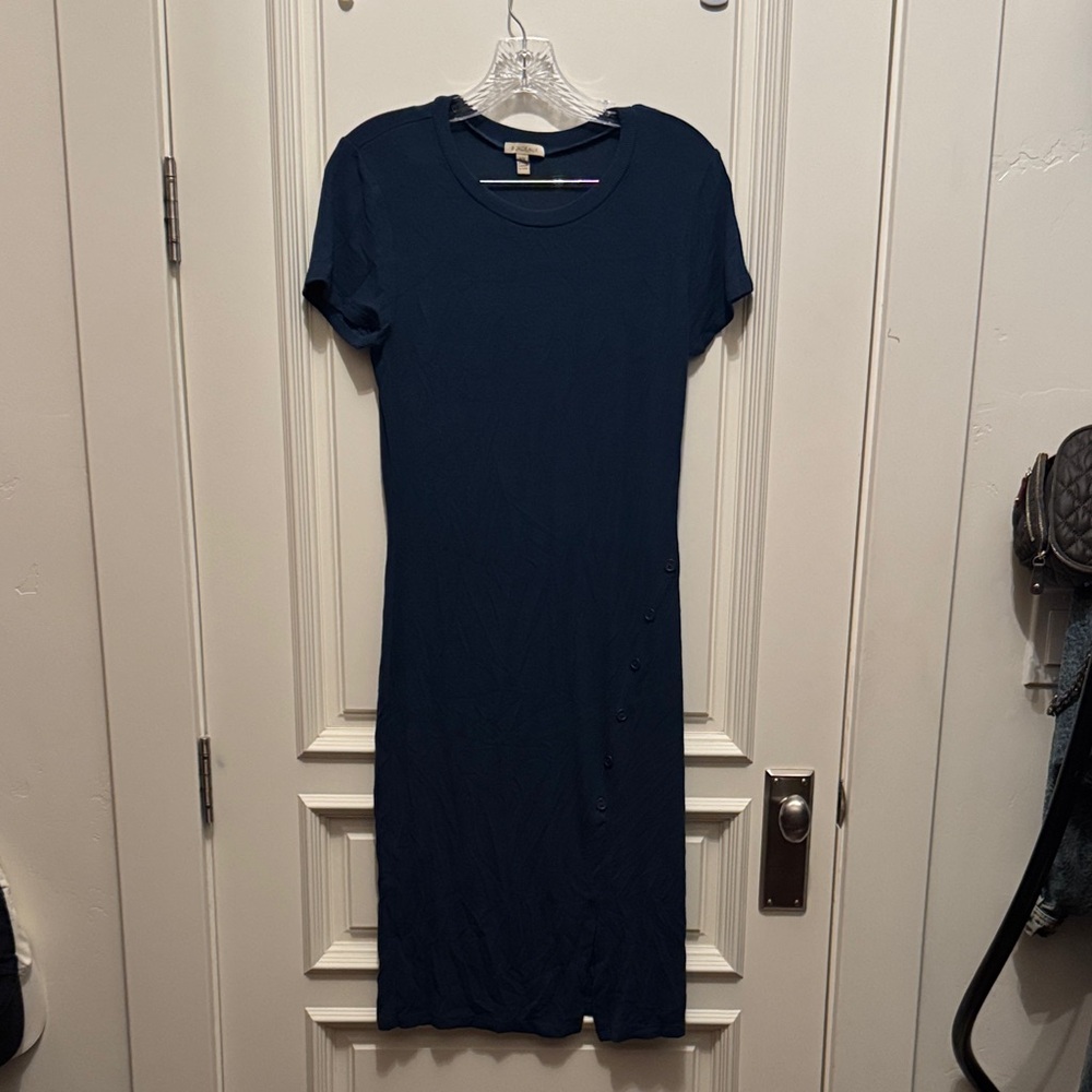 Bordeaux Navy Midi Dress